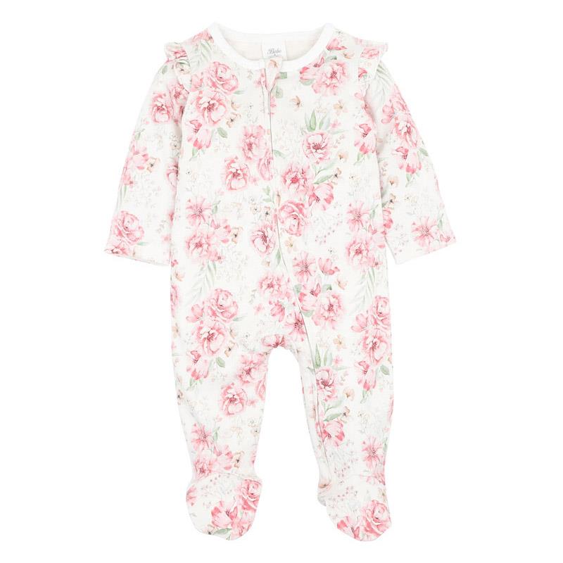 Bébé Evie Print Ls Zip Onesie